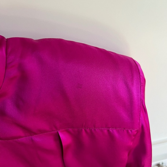 Vintage Baldanza Raspberry Silk Blouse, Size 6 - Picture 6 of 6